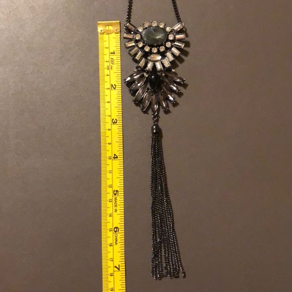 Long, glam necklace!